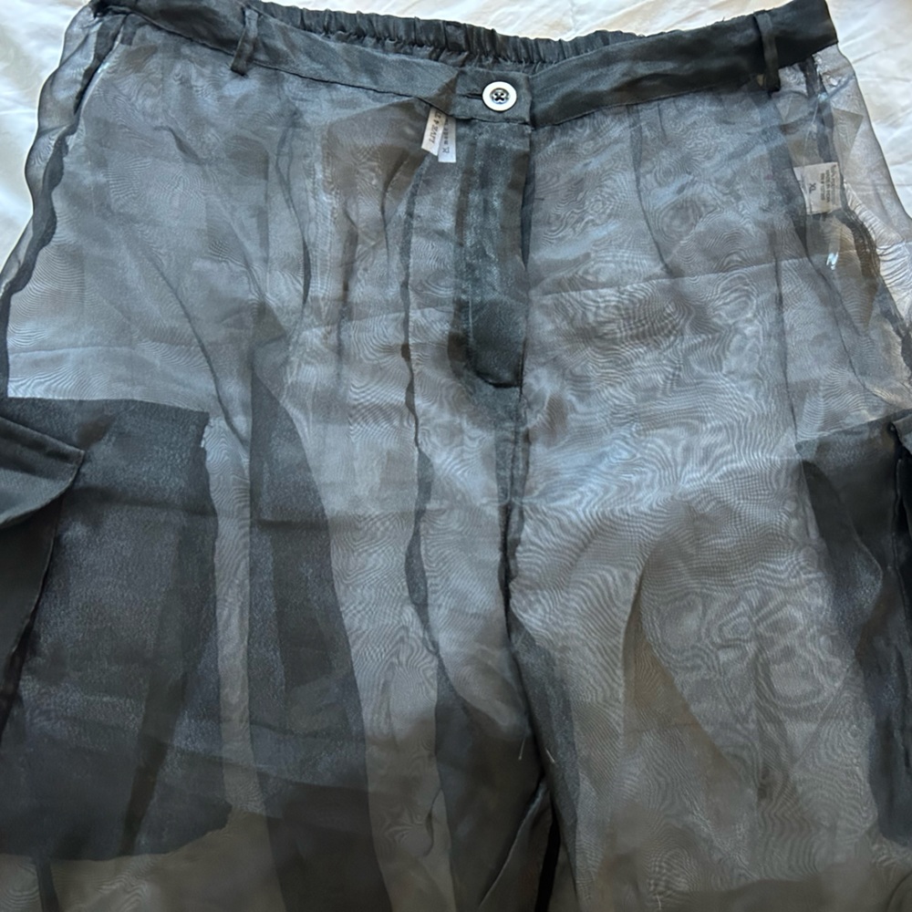 Sheer cargo pants